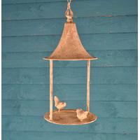 Aged Metal Hanging Bird Table by Fallen Fruits