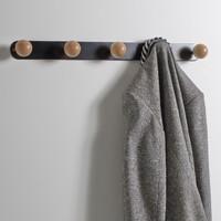 agama 5 hook birch and metal coat rack