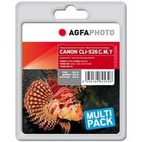 AgfaPhoto CLI-526C/4541B001/CLI-526M/4542B001/CLI-526Y/4543B001/4541B006 Ink Catridge for Canon iP 4850 - Assorted Colours