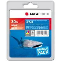 AgfaPhoto HP No. 343 Colour DUO/CB332EE/C8766EE Ink Catridge for HP Deskjet 5740/6520/6540 - Assorted Colours