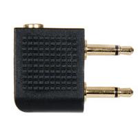 Aircraft Headphone Adapter - Twin 3.5mm to single stereo 3.5mm