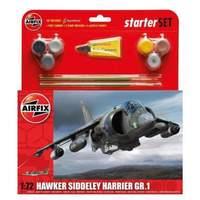 Airfix 1:72 Hawker Harrier GR1 Starter Aircraft Model Set (Medium)