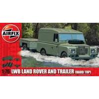 Airfix LWB Landrover (Hard Top) and GS Trailer 1:76 Scale Series 2 Plastic Model Kit