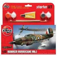 Airfix 1:72 Scale Hawker Hurricane MkI Starter Gift Set