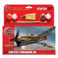 Airfix Curtiss P-40B Tomahawk 1:72 Scale Model Small Starter Set