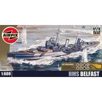 Airfix Imperial War Museum HMS Belfast 1:600 Scale Plastic Model Gift Set