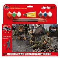 airfix 132 scale wwii german infantry multipose starter gift set