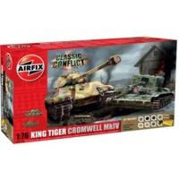 Airfix King Tiger Tank and Cromwell Tank Classic Conflict Gift Set (50142)