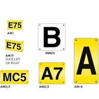 Aisle Marker Signs C/W Digits Flanged 95h x 130w upto 3 Digits ea side