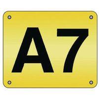 AISLE MARKER 220 X 270mm YELLOW / 1 DIGIT