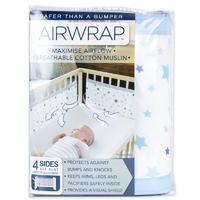 Airwrap 4 Sided Cot Protector-Blue Stars