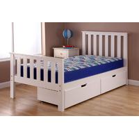 Airsprung Napoli White Low Foot End Bed With 2 Under Drawers