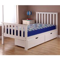 Airsprung Beds Napoli White 3FT Single Wooden Bedstead