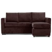 ainsley fabric corner sofa brown