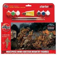 airfix 132 scale wwii british infantry multipose starter gift set