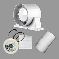 Airflow extractor fan Aura 4 Inch In Line Fan White - E45036