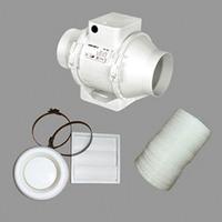 Airflow extractor fan Aventa 4 Inch In Line Fan White - E45035