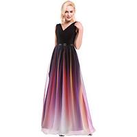 aimibridal prom formal evening dress color gradient ball gown v neck f ...