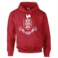 airdrie core hooded top red kids