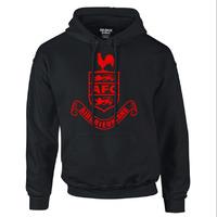 airdrieonians core hooded top black