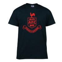 airdrieonians core logo t shirt black kids