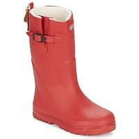 Aigle WOODYPOP FUR girls\'s Children\'s Wellington Boots in red
