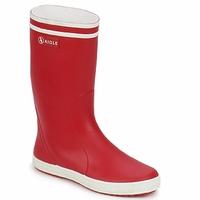 aigle lolly pop girlss childrens wellington boots in red