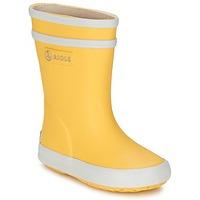 aigle baby flac boyss childrens wellington boots in yellow