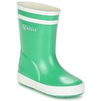aigle baby flac boyss childrens wellington boots in green