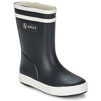 aigle baby flac girlss childrens wellington boots in black