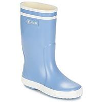 aigle lolly pop girlss childrens wellington boots in blue