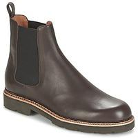 aigle cantyride chelsea mens mid boots in brown