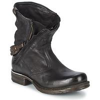 airstep as98 saint metal zip womens mid boots in black