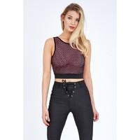 airtex elastic hem crop top