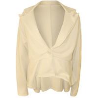 Aimee Plain Peplum Jacket - Cream