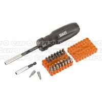 AK6498 Gearless Screwdriver with 33pc Bit Set