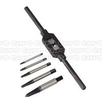 AK721 Screw Extractor Set with Wrench 6pc Helix Type