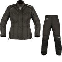 Akito Tornado Ladies Motorcycle Jacket & Trousers Black Kit