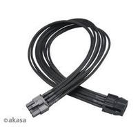 akasa flexa v8 black fully braided 8 pin vga psu 40cm ext cable