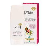 akin rose geranium pure creamy cleanser toner 225ml