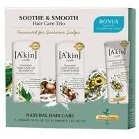 akin soothe smooth hair trio with bonus leave in conditioner