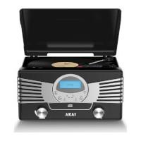 Akai Retro 4-in-1 USB Encoding Turntable Music System (Radio, CD, Vinyl, USB) - Black