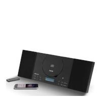 Akai Wall Mountable Home Audio Bluetooth System (CD, MP3, FM, LCD, Alarm) - Black