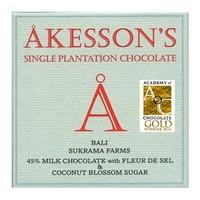 Akesson\'s, Bali, 45% milk chocolate bar with fleur de sel & coconut blossom sugar