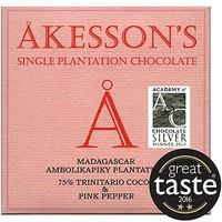Akesson\'s Madagascar Singe Plantation 75% Trinitario Cocoa with Pink Pepper (60g)