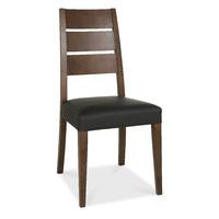 akita walnut slatted dining chairs pair