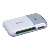 Akasa USB 3.0 Multi Memory Card Reader, 5 Active Slots - Silver