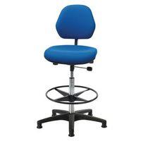 AKTIV UPHOLSTERED CHAIR, PLASTIC BASE, SEAT HEIGHT 55 - 74CM WITH BLACK FOOTRING