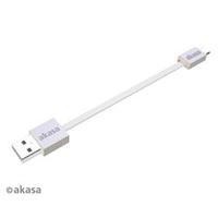 Akasa PROSLIM, Sleek and Slim, USB Charge & Sync cable 15cm White