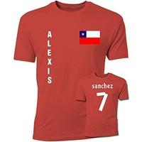 alexis sanchez chile flag t shirt red